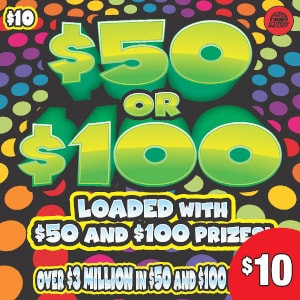 Preview image for $50 OR $100 scratchoff lottery tickets