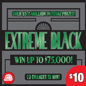 Preview image for EXTREME BLACK scratchoff lottery tickets