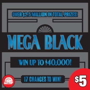Preview image for MEGA BLACK scratchoff lottery tickets