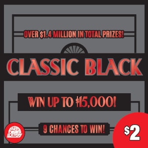 Preview image for CLASSIC BLACK scratchoff lottery tickets